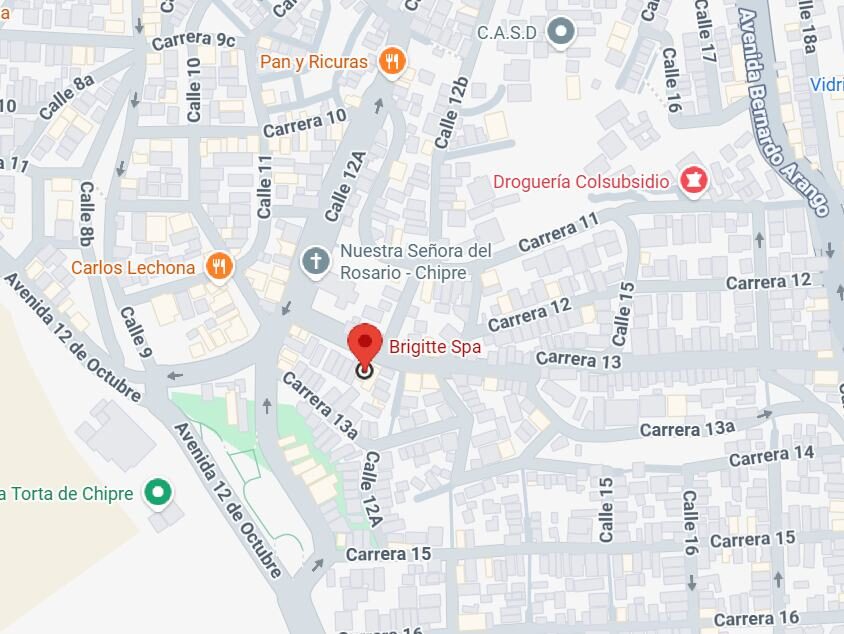 Mapa de ubicación de Brigitte Spa
